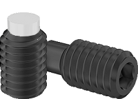 Set screw Full Thread Black Oxyde Alloy Steel 8-32 * 3/8" Grade 8 [Nylon Point] [Allen Drive]