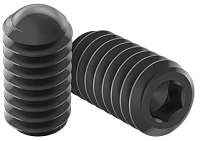 Set Screw Fine & Full Thread Black Steel 4-48 * 1/8" Grade 8 [Oval Point] [Allen Drive]