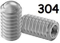 Set Screw Fine & Full Thread Stainless Steel 10-32 * 3/8" [Oval Point] [Allen Drive]