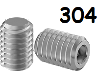 Set Screw Full Thread 304 Stainless Steel 1/4-20 * 3/4" [Nylon Point] [Allen Drive]