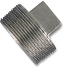 Square Head Plug Set Screw Pipe Thread 316 Stainless Steel 4-8 * 3/4" [External Square Drive] [Male NPT]