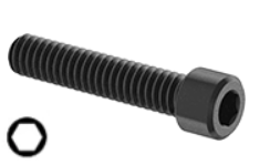 Socket Head Cap Screw Full Thread Black Steel 1-1/4-7 * 3-3/4" Grade 8 [Cup Point] [Allen Drive]