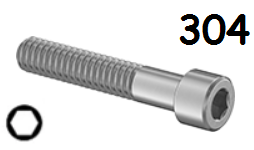 Socket Head Cap Screw Stainless Steel 1-8 * 8" [Cup Point] [Allen Drive]