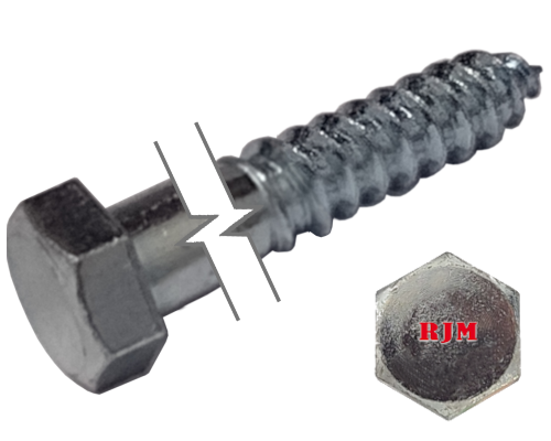 Imperial Hexagonal Lag Screw Full Thread Zinc Plated 1/4" * 1-1/2"
