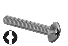 Truss Head Machine Screw Full Thread Zinc 8-32 * 5/8" [Slotted Square Drive]